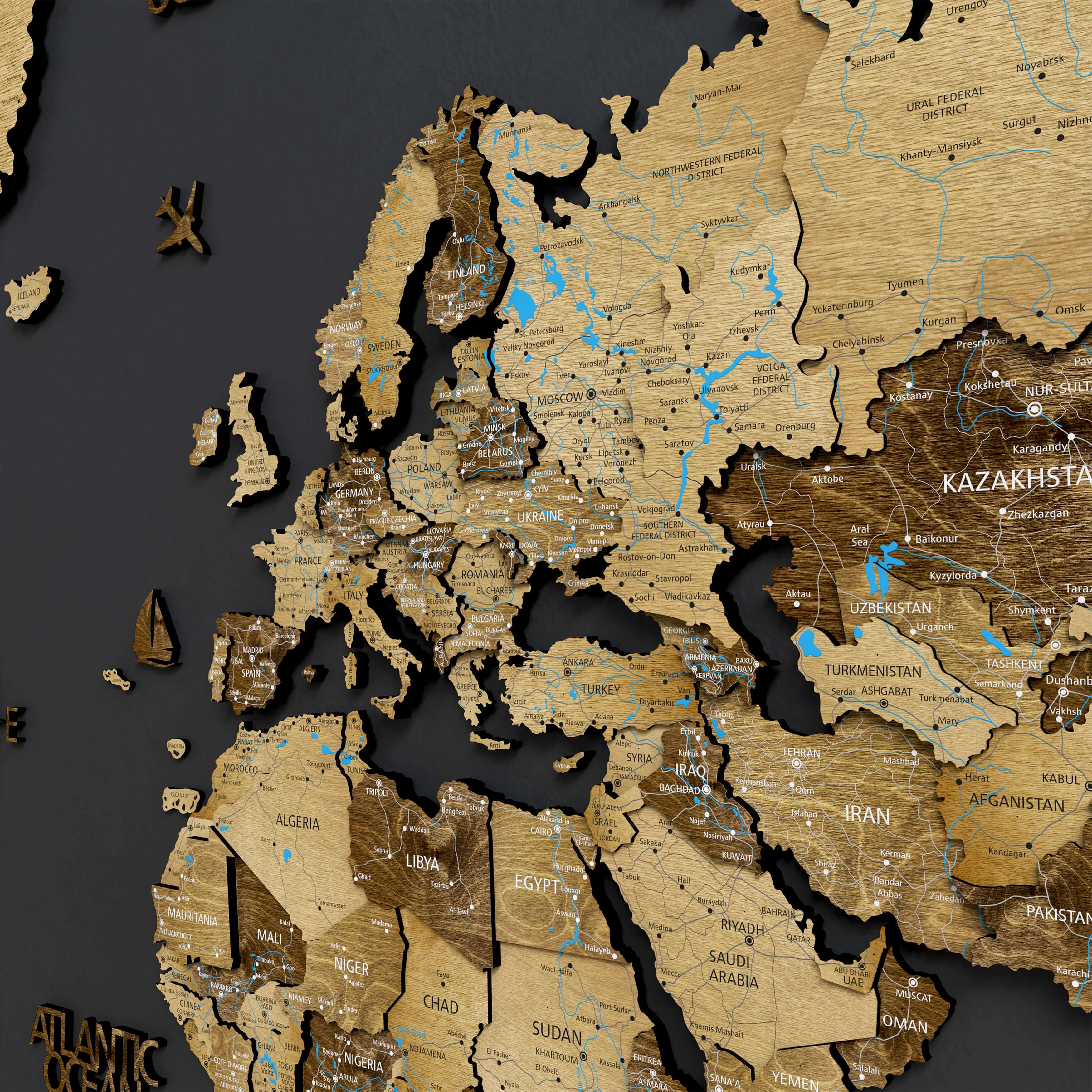3D Wood Warld Map 14 Mサイズ 3D Wood Warld Map 14 Mサイズ Gaia 3D Wood Map – ZeWood
