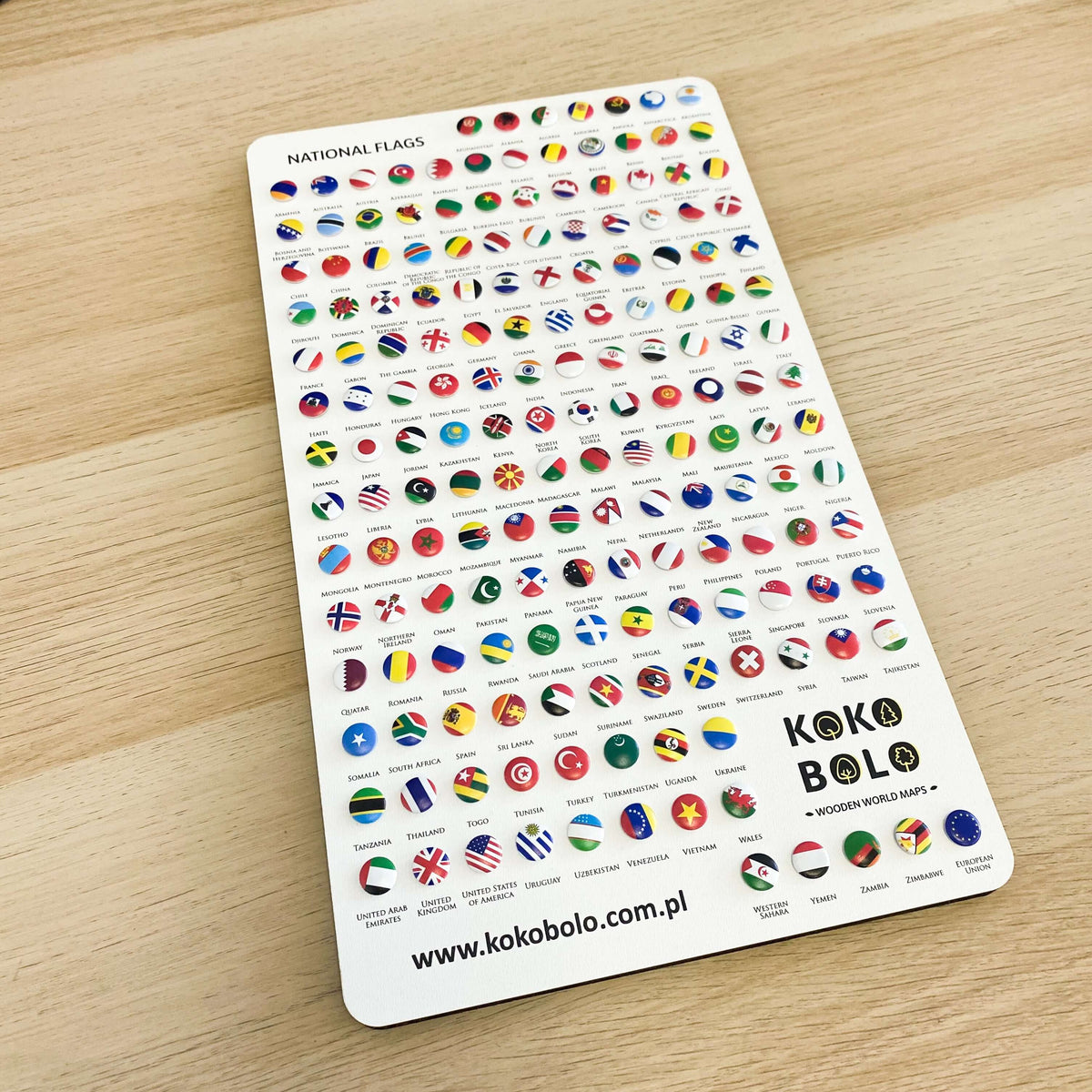 Push Pins National Flags Total number of pins